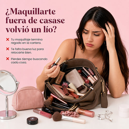 Maletín de Maquillaje Premium con Espejo Led 3 Tonos