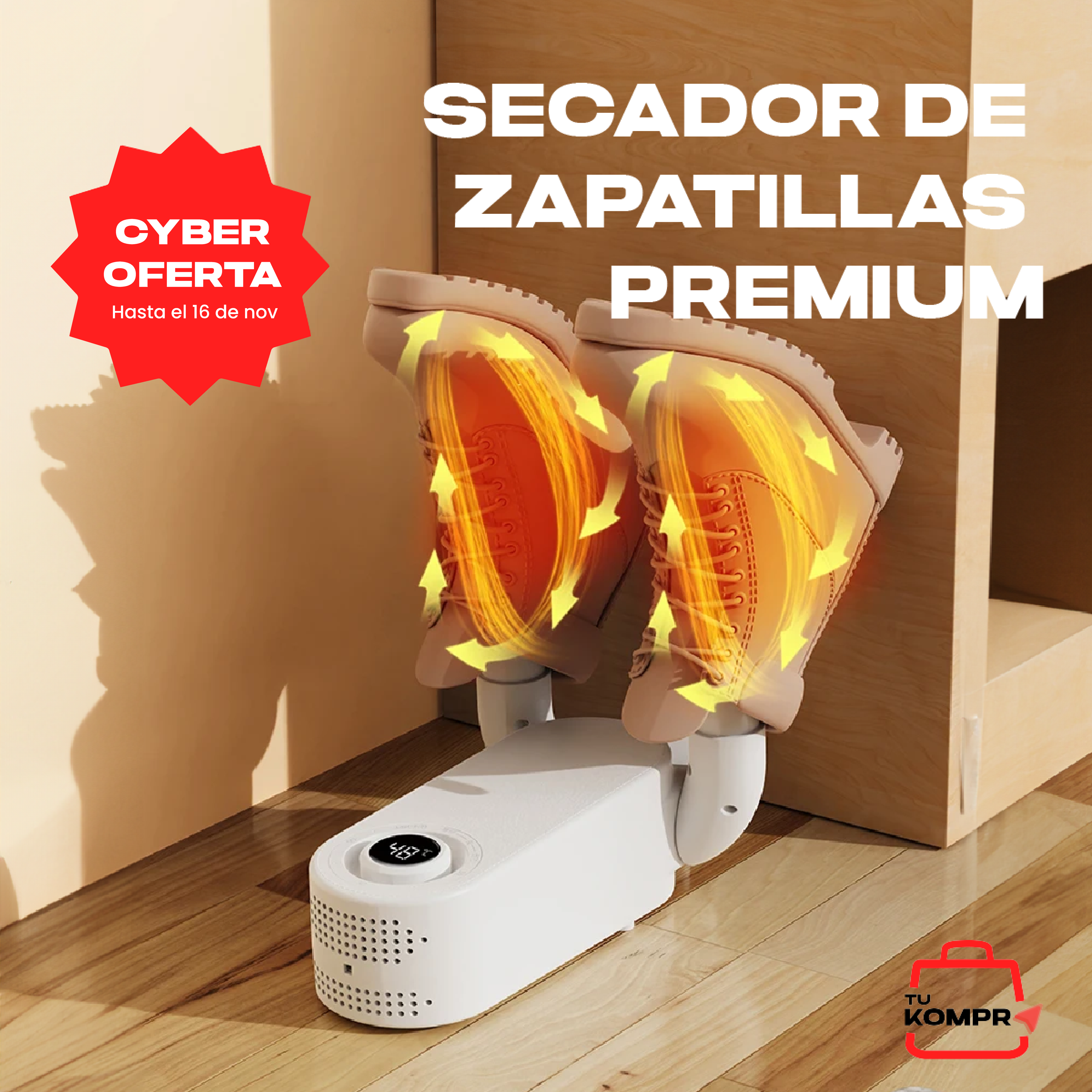 SECADOR DE ZAPATILLAS PORTATIL PREMIUM (NUEVA VERSIÓN 2) - ULTRA RAPIDO