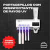 PORTACEPILLOS DISPENSADOR Y ESTIRILIZADOR DE BACTERIAS UV + DISPENSADOR DE PASTA DENTAL