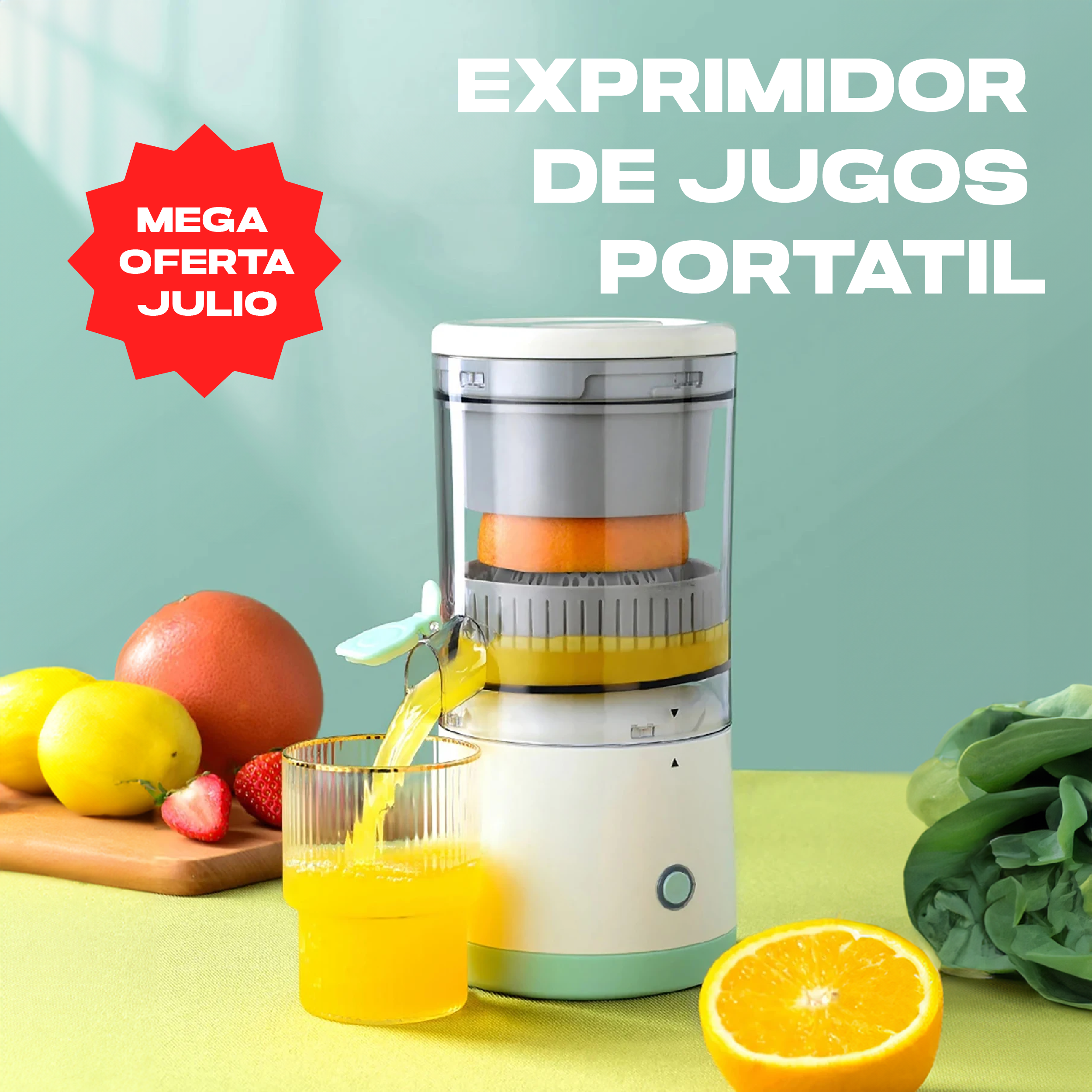 EXPRIMIDOR ELECTRICO DE JUGOS PORTATIL