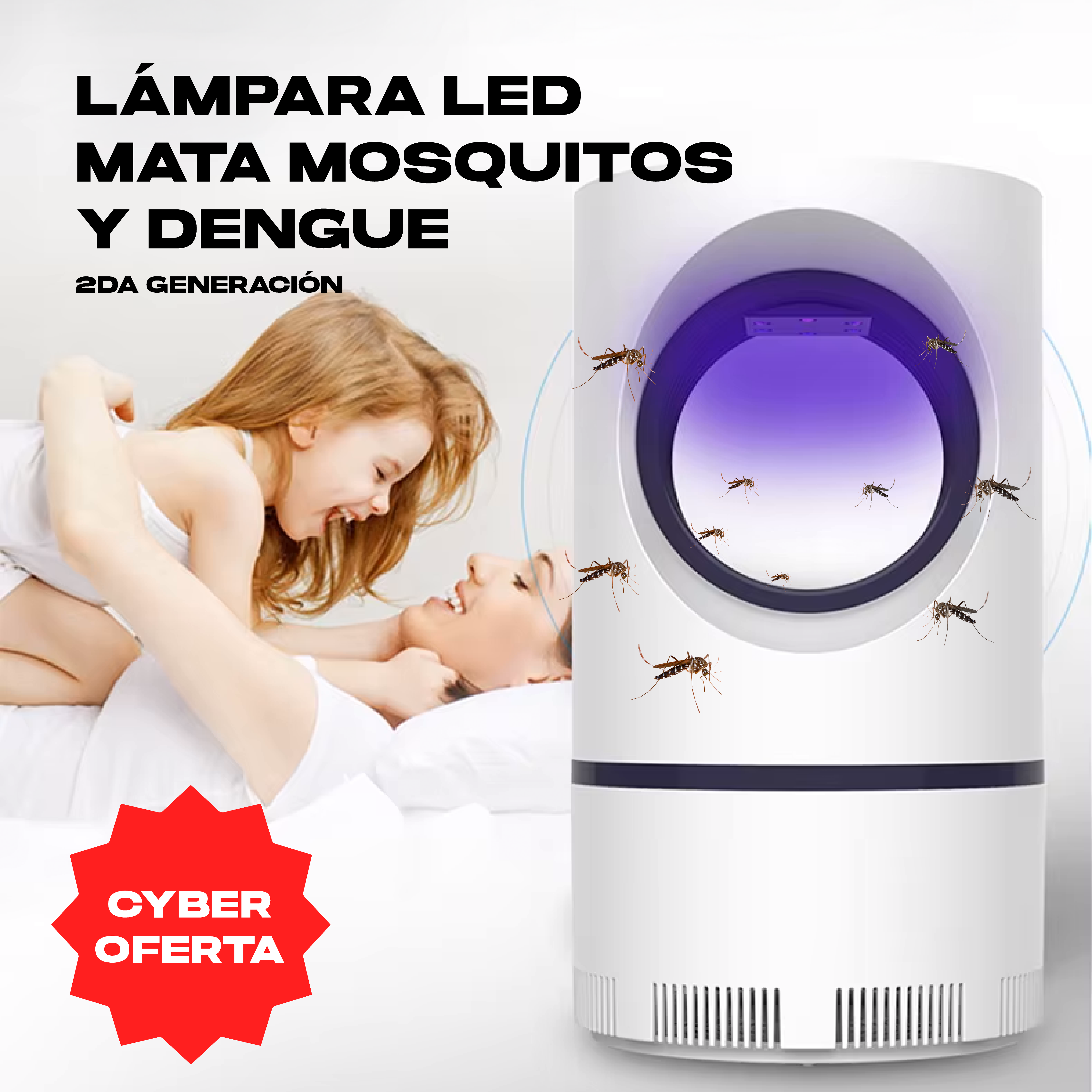 LAMPARA LED MATA MOSQUITOS Y DENGUE - 2DA GENERACIÓN