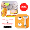 CEPILLO LIMPIADOR A VAPOR PARA GATOS Y PERROS 3 EN 1